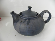 Teekanne Keramik blautönig heller Scherben handgedreht getöpfert NEU