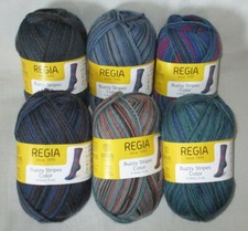 (59,50€/kg) 100 gr REGIA BUZZY STRIPES COLOR Sockenwolle 4-fach / 4-fädig 