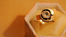 Ring Sten&Laine finnfeelings Turku Finland 925 Silber Bergkristall Gr 56 _ 90er