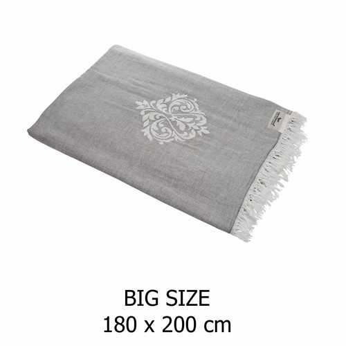 Plaid tagesdecke ornament - ornament, grau