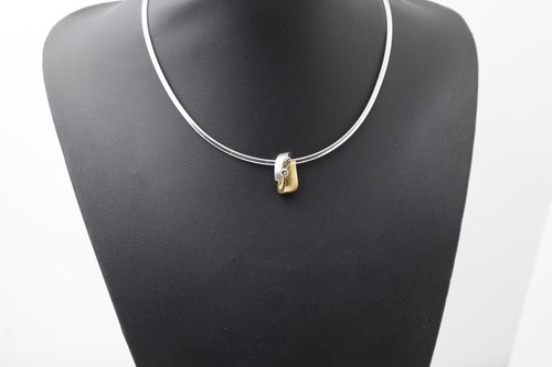 Damen collier 18k weißgold - weißgold, /