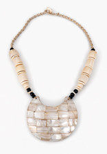 XL Statement Kette Perlmutt