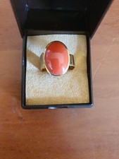 Ring 585 Koralle Sardisch oval