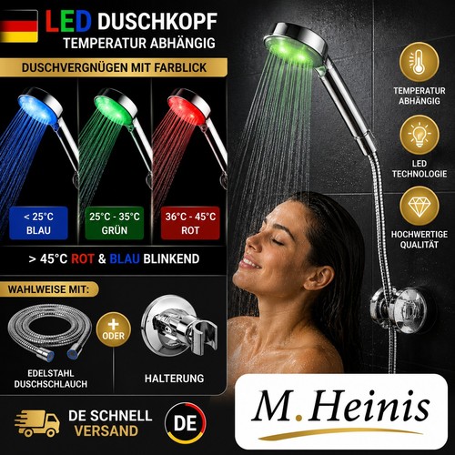 Led duschkopf duschbrause - led,