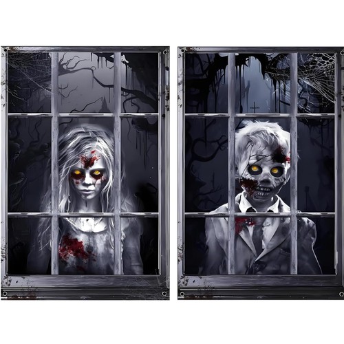 Halloween fensterdeko 80x120cm - fensterdeko,