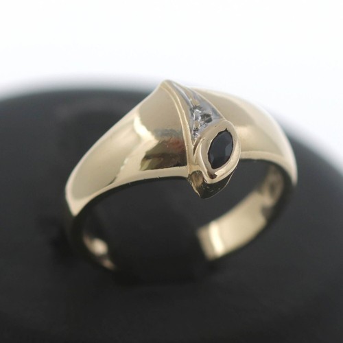 Saphir diamant gold ring 585 - saphir,