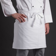 Vorbinder Schürze Berufsbekleidung 60x80cm Weiß Bistroschürze Halbschürze