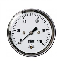 63mm 0-100 mbar 1/4" Luftdruck