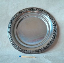 Vintage WMF Marke Tischfein kleines Servier Tablett rund  Edelstahl 18/10