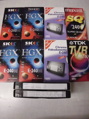 Vhs leerkassetten stück - vhs, tv