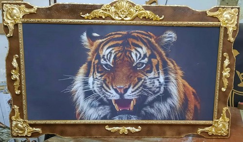 Gemälde mit tiger holzrahmen - mit,