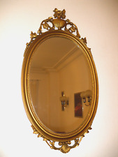 Wandspiegel Antik Barock Gold Oval Vintage Garderoben Flur Bad Spiegel Italien