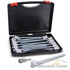 ENVA SCHRAUBHERINGE FÜR ZELTE STAHL HERINGE GLOW IN THE DARK KOPF INKL. ADAPTER