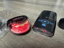 3 tlg. Cateye HL-500 Halogen Fahrradlicht Fahrrad Lampen mit Halterungen