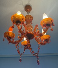 Kronleuchter orange 5 Arme