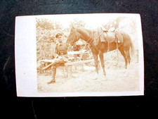 Feldpost  Unteroffizier mit Pferd+Eiserne Kreuz/Armee-Poststempel