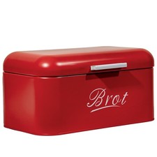 Brotkasten mit Klappdeckel- ROT -  KLEIN