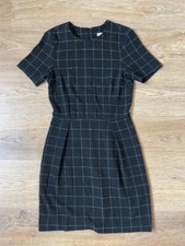 H&M - festliches Kleid / Abendkleid schwarz kariert Gr. 34 / XS