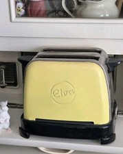 60er Jahre Vintage Toaster alt Metall gelb Elva Elvärme Bromma  V. 220 Typ  1404