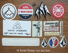 Konvolut 14 Mini Sticker Aufkleber Blizzard Zimtstern Volcom Jones Snowboard Ski
