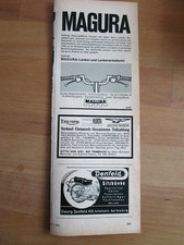 Magura Lenker, Denfield Sitze von 1969, Werbeseite, Annonce, tolle Werbung
