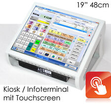 19" 48cm MONITOR USB ELO 3M TOUCHSCREEN f.WINDOWS XP 7 10 11 12V STROM HELLGRAU