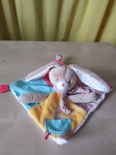 Hase ? Häschen braun rot gelb Nicotoy Schmusetuch Kuscheltuch Schnuffeltuch 