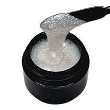 Premium UV Farb - Glitzergel Weiß Gold 5ml Gel Effektgel Glitter Nail Art Nr.431