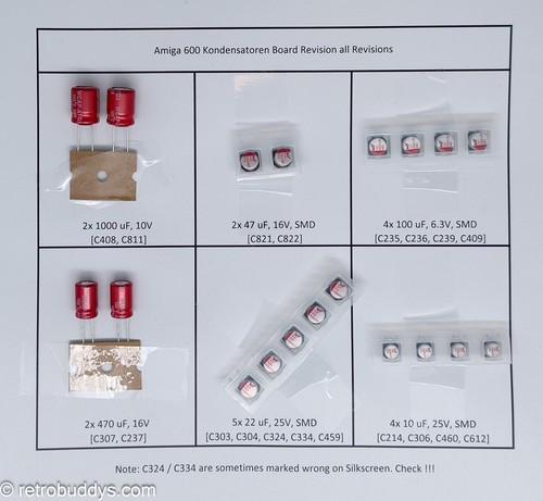Amiga 600 recap kit alle - 600,