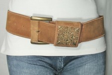 Ledergürtel breit Echtleder Trachten Landhaus Boho Mantelgürtel Barock 60- 70er