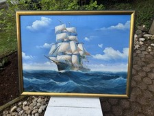 ölgemälde bild segelschiff - ,