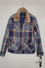 Klassiker LEE Orig. Vintage karierte blau Herren Trucker Holzfäller Jacke Gr. L 