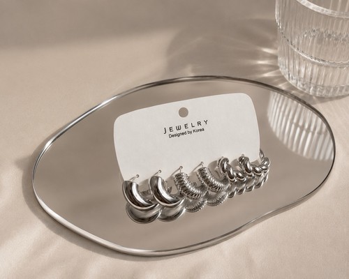 Damen creolen set - set, 3