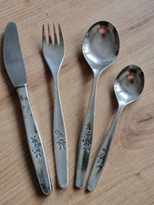 4 teilges Auerhahn Kinderbesteck 90iger Silber