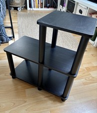 Regal, schmal, Aufsatz, Espresso/schwarz, 48x50x24 Cm