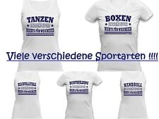 Sport T-Shirt Damen - Damen Top Sport - verschiedene Sportarten Sprüche T-Shirt