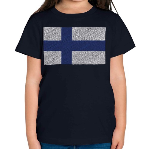 Finnland scribble flag kinder - scribble,