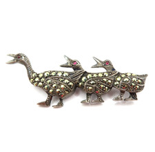 Art Deco Brosche 800er Silber