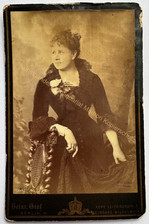 orig. KAB Foto Fotografie alt Bild 1886 Opernsängerin Johanna Wagner Berlin Graf