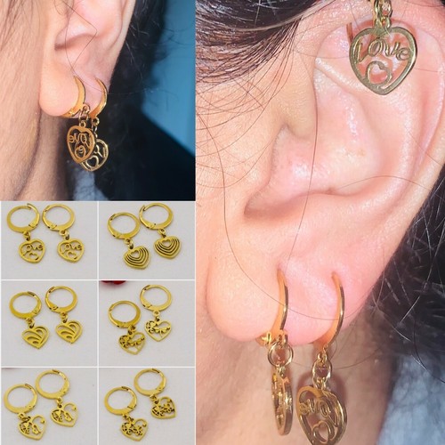 Gold kleine knorpel ohrringe - gold,
