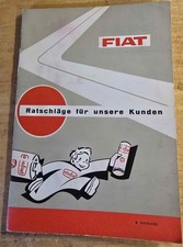 Handbuch Ratschläge für unsere Kunden Fiat Ausgabe 8 1959