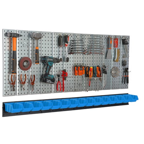 Werkzeugwand 156x72cm metall - werkzeugwand,