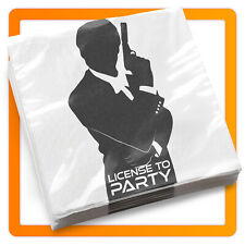 20x Geheimagent Servietten Partygeschirr Motto-Party Deko Papierservietten