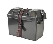 Batteriebox Batteriekasten Größe L mit Gurtband Batterie Kasten groß