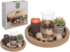 Runder Dekoteller Holz