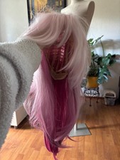 Perücke mit Pony, Rose/ Pink Ombre, Cosplay, Guilty Crown