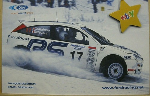 Rallye autogrammkarte delecour - rallye,