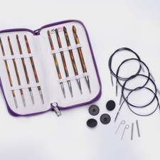 KnitPro Symfonie Holz Tunesische Häkelnadel Set - 8 Haken 4 Zöpfe Zubehör