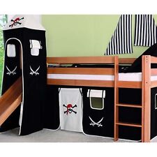 Vorhangset für Spielbett Mit Turm Pirat Textilset 5 Teilig