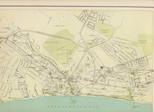 KARTE "Bournemouth" aus dem Royal Atlas of England & Wales 35 cm x 23 cm; - wond